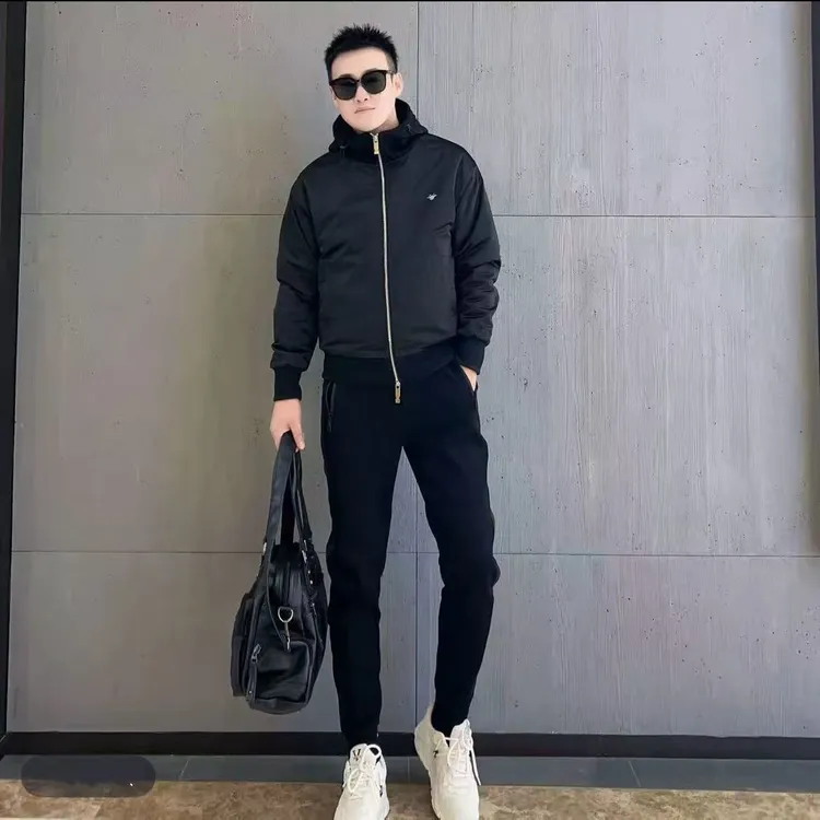 秋冬男士小蜜蜂加棉保暖修身棉服休闲时尚百搭连帽夹克蜜蜂保暖