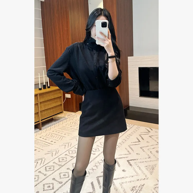 菠萝宝宝yuna【高雅秘韵】羊绒羊毛柔软轻奢高定显瘦款半身短裙YK15