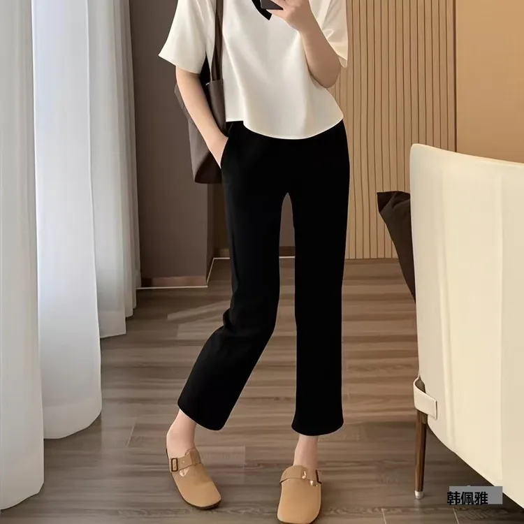 牛仔裤女2025夏季新款高腰显瘦百搭弹力修身显瘦直筒烟管裤子