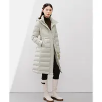 【晨粉专享价】秋冬款舒适保暖都市休闲温柔连帽中长款羽绒服外套女