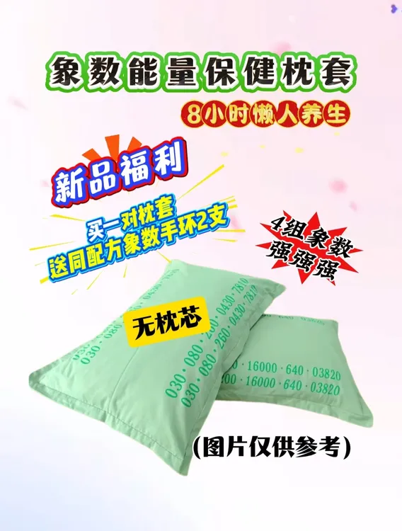象数能量枕套（送手环）纯棉透气四季老少可用不脱色学生枕套