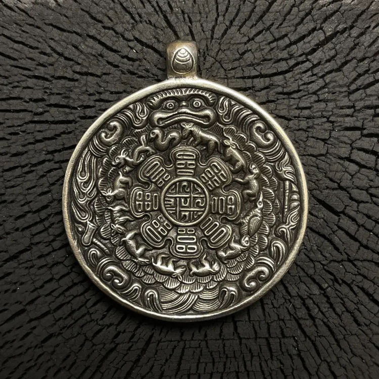 匠心系列·蛙嘴九宫八卦牌·49mm