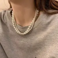 非金属仿珍珠项链 1717百搭法式小众民族风女气质手工