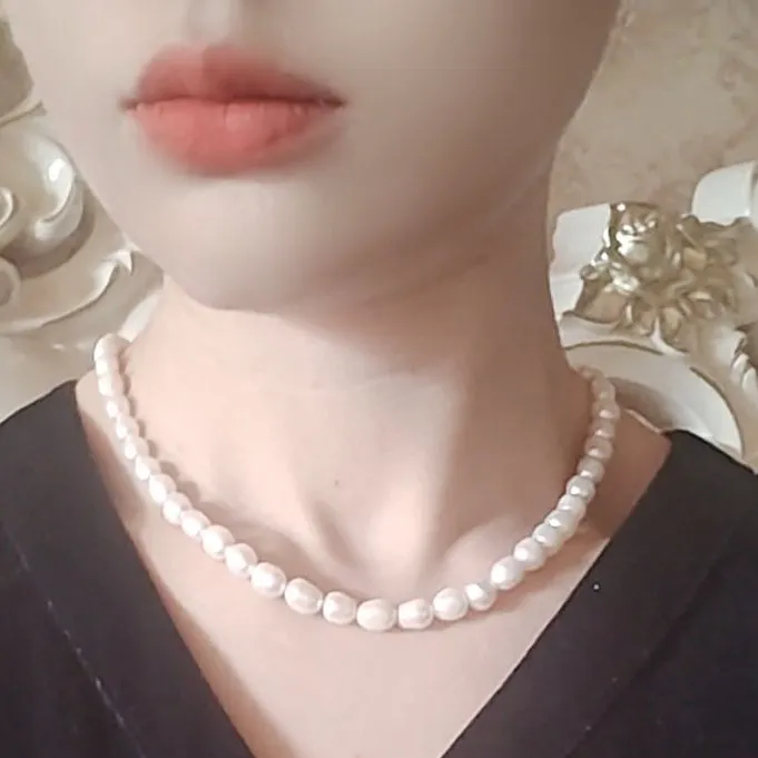 铜合金贝壳项链 女百搭气质锁骨链秋冬精致款