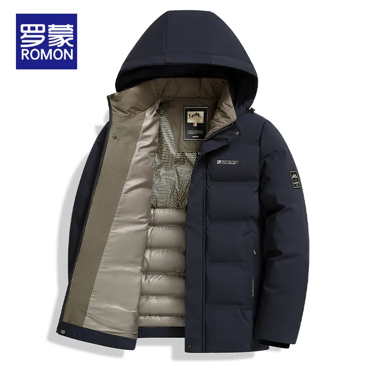 罗蒙男士加厚保暖棉衣男款冬季中老年男装外套宽松防风棉袄上衣男