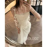 【现货】LUOLUOZ【迷蒙花仙】气质仙气绝美网纱时尚长款连衣裙JF698