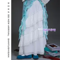 三与十三|风和四起|春季法式蕾丝拼接轻奢甜美气质文艺半身裙q