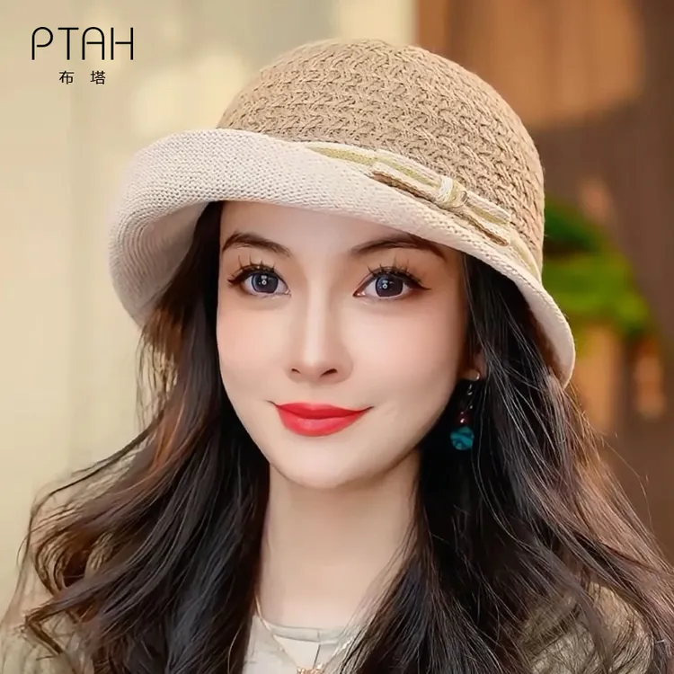 【苎麻遮阳帽】布塔苎麻草帽时尚百搭春夏秋遮阳帽出游太阳帽PT8005