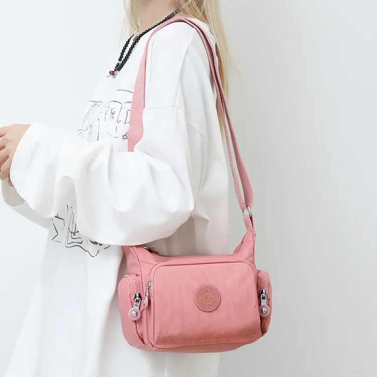 2025新款尼龙布女斜挎包小包包多层牛津布包防泼水单肩包女包6121