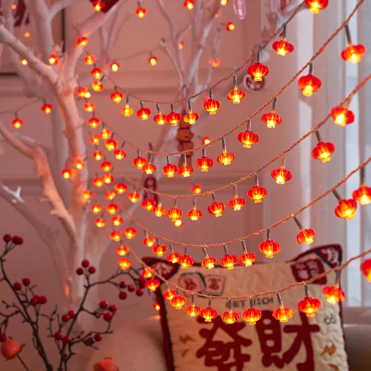 新年春节小红灯笼led过年气氛彩灯闪灯串灯2026新款氛围装饰家用