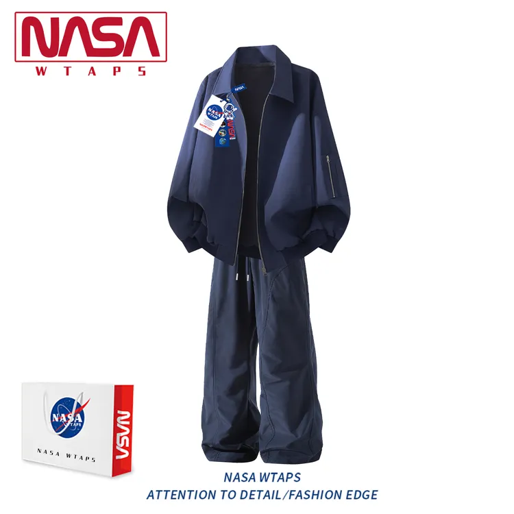 NASA WTAPS美式潮流夹克裤子套装男款秋季新款户外运动穿搭一整套