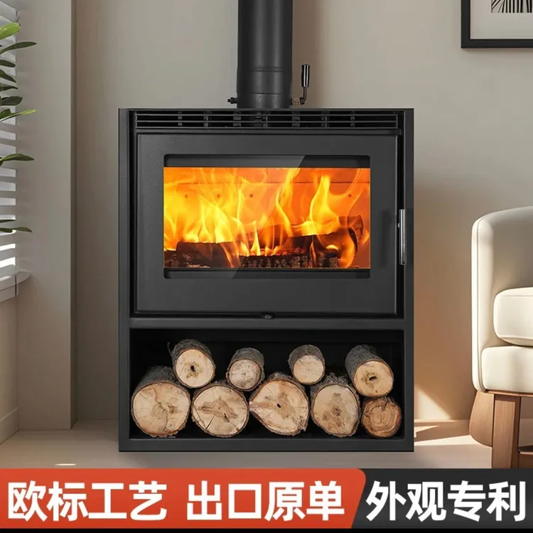 真火燃木壁炉柴火木柴取暖炉民宿家用室内农村别墅烧柴欧式匠人
