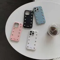 日韩立体爱心牛仔铆钉手机壳适用iphone16promax壳苹果15手机壳14