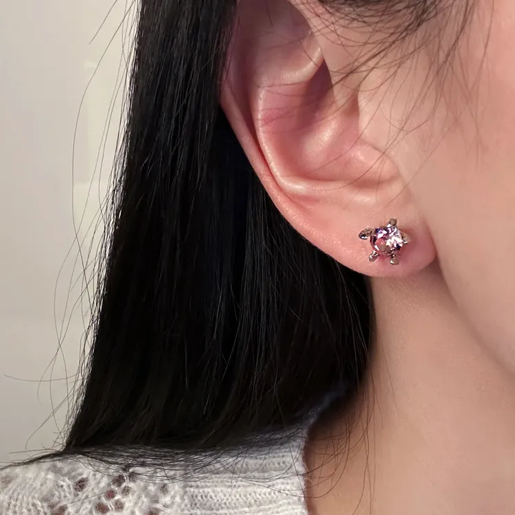 合金亚克力耳饰 E0383-1时尚轻奢精致小众百搭个性潮流高级感耳钉