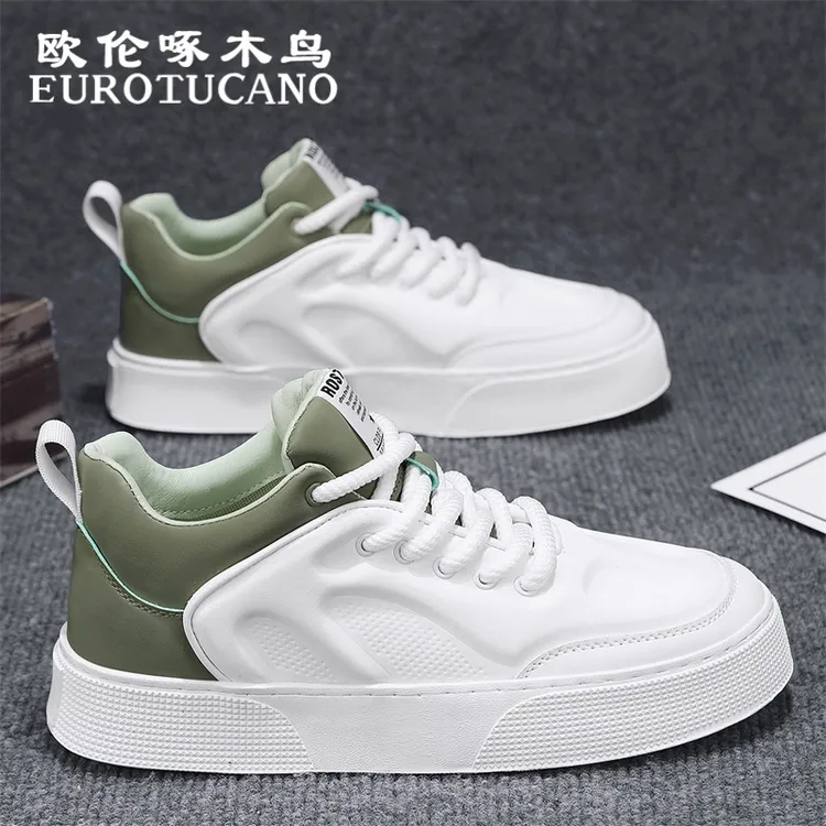 欧伦啄木鸟EUROTUCANO秋冬男鞋运动休闲鞋子男款耐磨低帮小白鞋