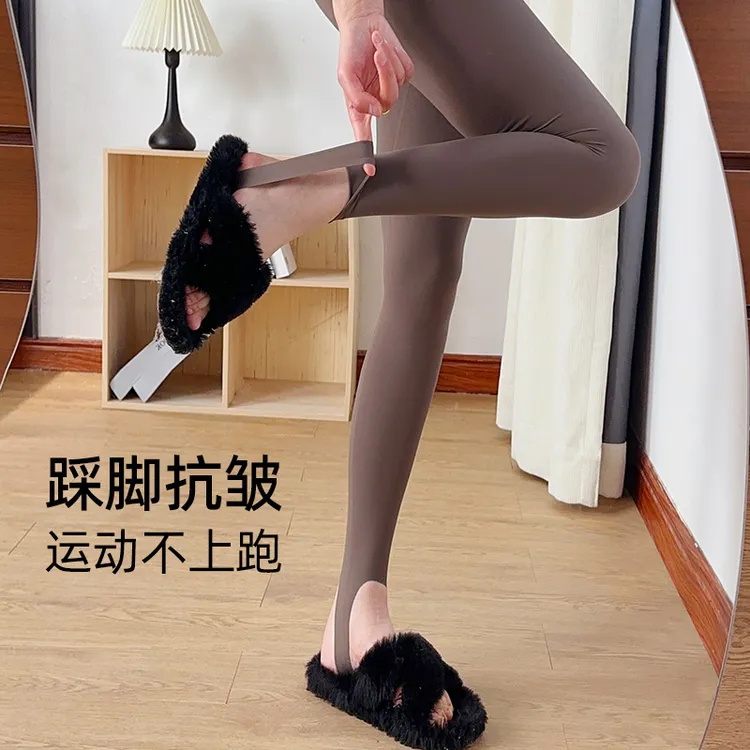 踩脚鲨鱼裤女外穿小个子夏薄款收腹2025年新款脚蹬芭比瑜伽打底裤