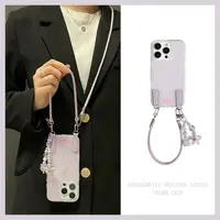简约泼墨波点适用苹果16promax手机壳iphone15手提绳14防摔壳1312