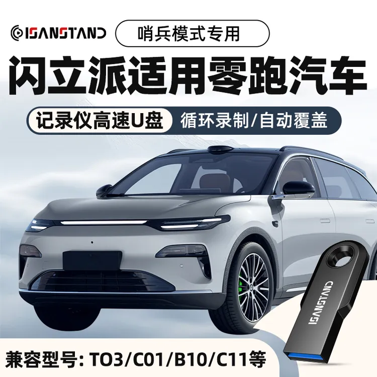闪立派U盘适用于零跑行车记录仪u盘C11/C10/c16/c01/B103汽车优盘