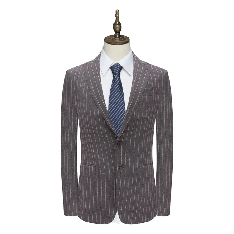 B1574鸟男式春秋西服 两粒双排扣后中开衩商务西装 211284