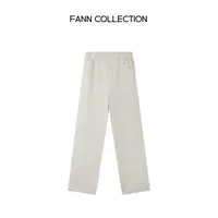 饭饭FANN COLLECTION 秋冬新款加绒厚款直筒阔腿休闲裤女FANNB088