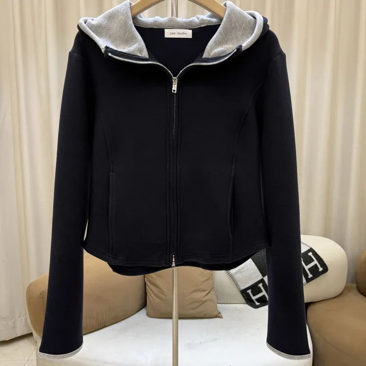 大码双面绒加厚连帽卫衣女秋冬休闲短款外套胖mm上衣遮肚子显瘦