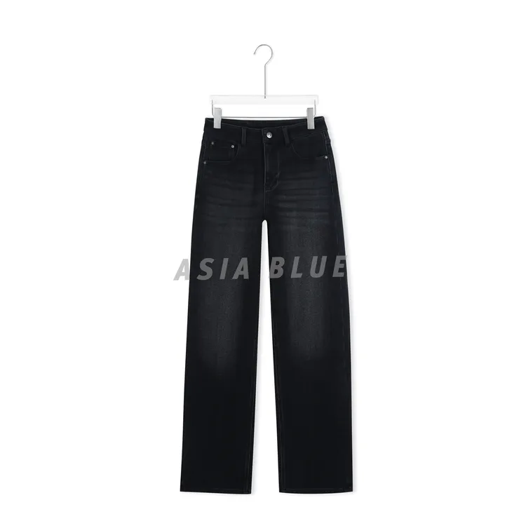 【ASIA BLUE】· 简直 ·冬季四面弹加绒保暖窄版直筒牛仔裤YW90329