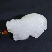 和田玉白玉貔貅挂件（Y）