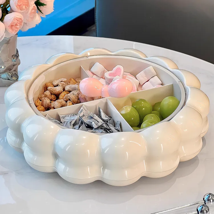 棉花糖水果盘家用客厅茶几新款干果收纳盒糖果盘子前台零食摆放盘