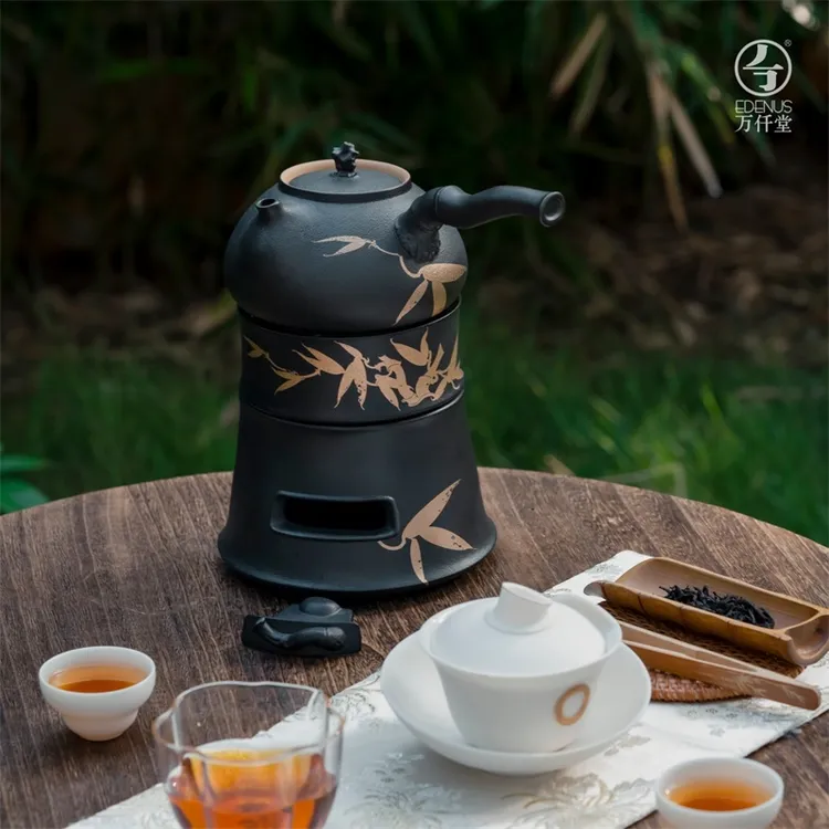 万仟堂户外家用陶瓷炉碳煮茶器烧水壶功夫茶具套装围炉煮茶知竹