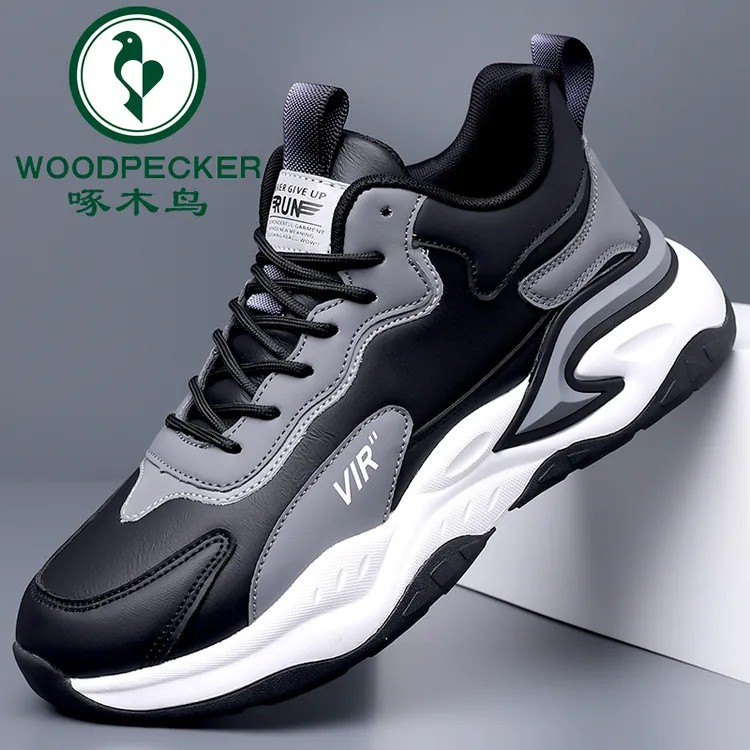啄木鸟男鞋运动休闲老爹鞋秋冬季加绒保暖潮鞋透气休闲鞋男运动鞋