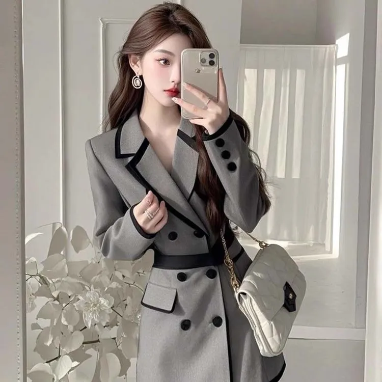 【木子】【有里布】法式独特高级感收腰轻奢气质名媛连衣裙女JT0087