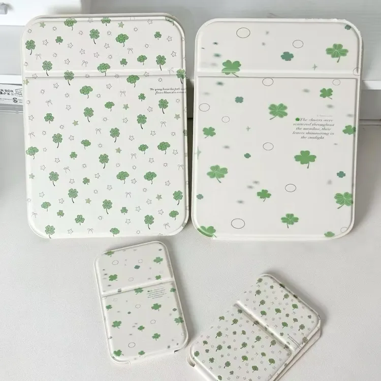 新款四叶草折叠学生宿舍桌面化妆镜大小补妆镜便携梳妆镜外出镜子