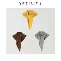 欧尼私服 2025秋季羊毛三角巾针织围巾休闲百搭围脖2509C6233