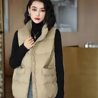 【卢大婷专属】马夹背心女外搭新款2024爆款无袖立领坎肩宽松百搭