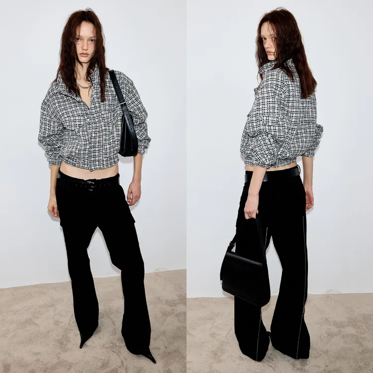 WEARABLE EVENT花呢立领结构夹克