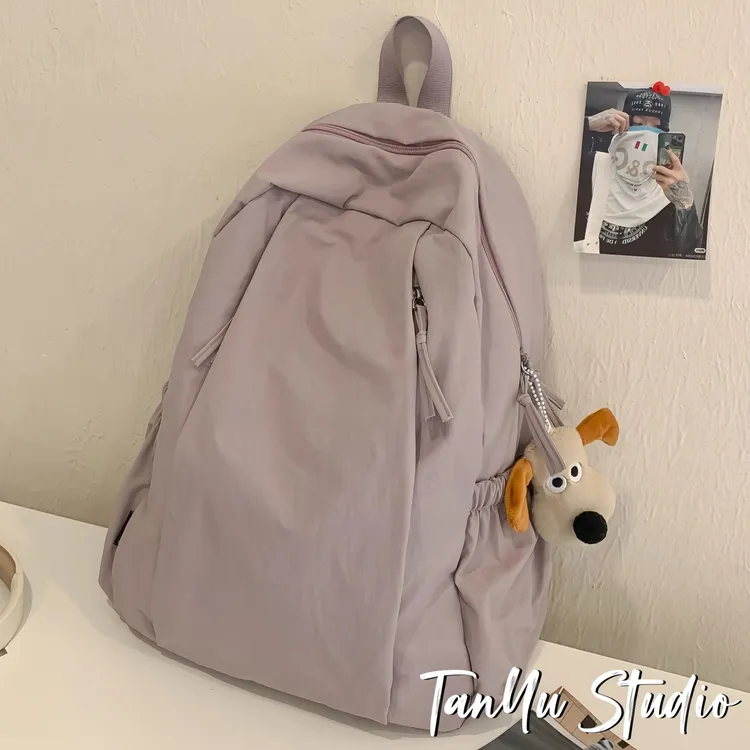 探屿百搭轻便新款大容量双肩包旅游背包女士旅行通勤出游双肩背包