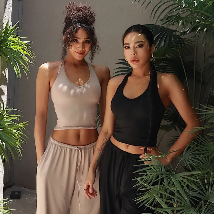 akiyo studio欧美瑜伽背心V型紧身美背运动内衣跑步锻炼健身背心