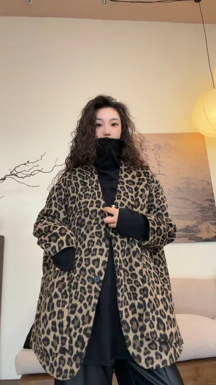 museguhui/木色古汇4568#气质时尚设计款百搭毛呢加棉加厚大衣