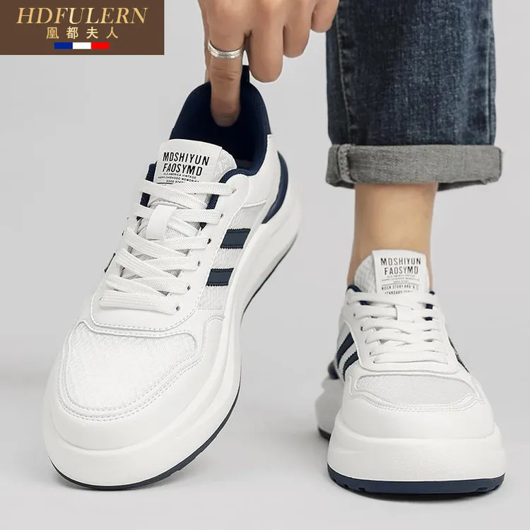 干净痞帅夏季男鞋2025新款网面薄款透气老爹潮鞋百搭小白鞋男款休