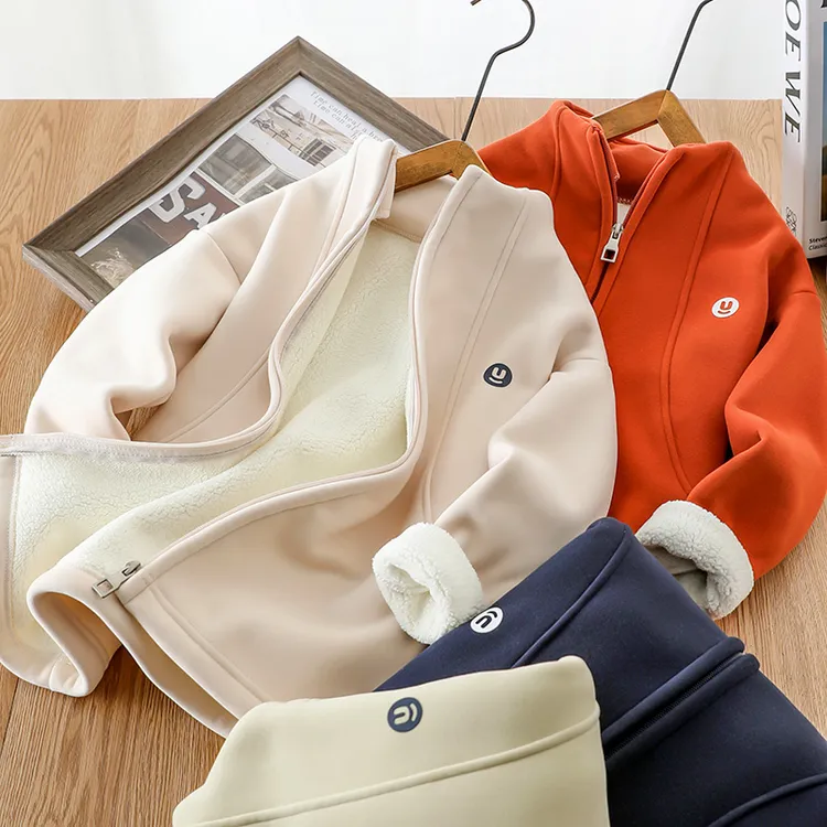 男女童加绒加厚外套2025冬季儿童新款双面一体绒防风神器中大童潮