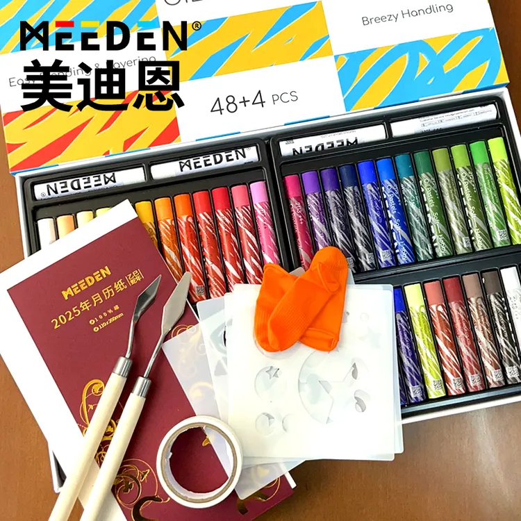 美迪恩油画棒套装软性绘画油画重彩刮刀蜡笔超软材料油画颜料画