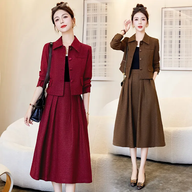 喜婆婆婚宴套装连衣裙女2025春装新款高端结婚妈妈礼服西装两件套