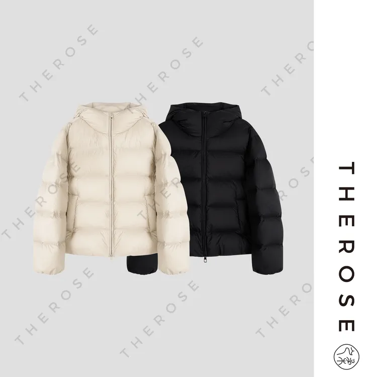 【半城风雪】进口Mtecore时尚轻量羽绒服连帽保暖白鹅绒外套