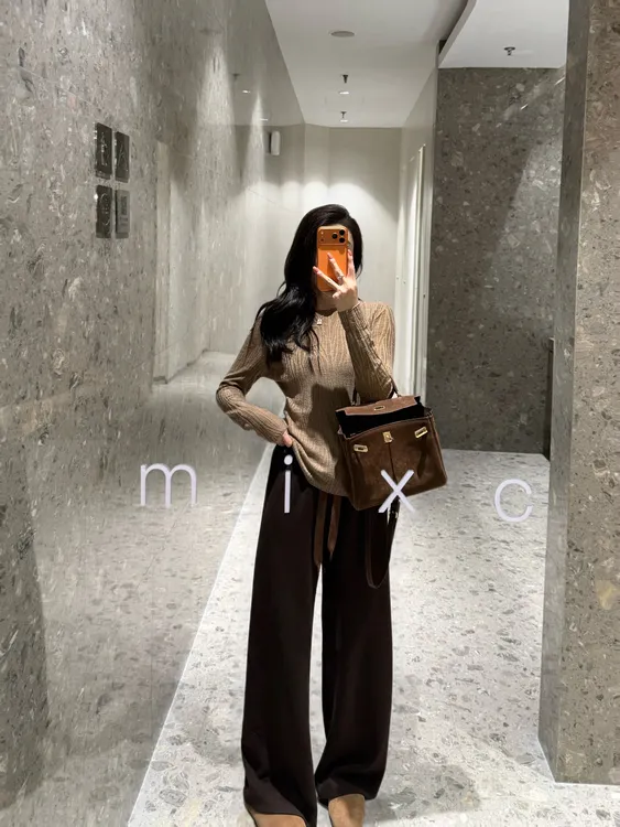 BIG WHITE REMADE“简约松感”100羊毛法式奢感休闲羊毛衫FW10135