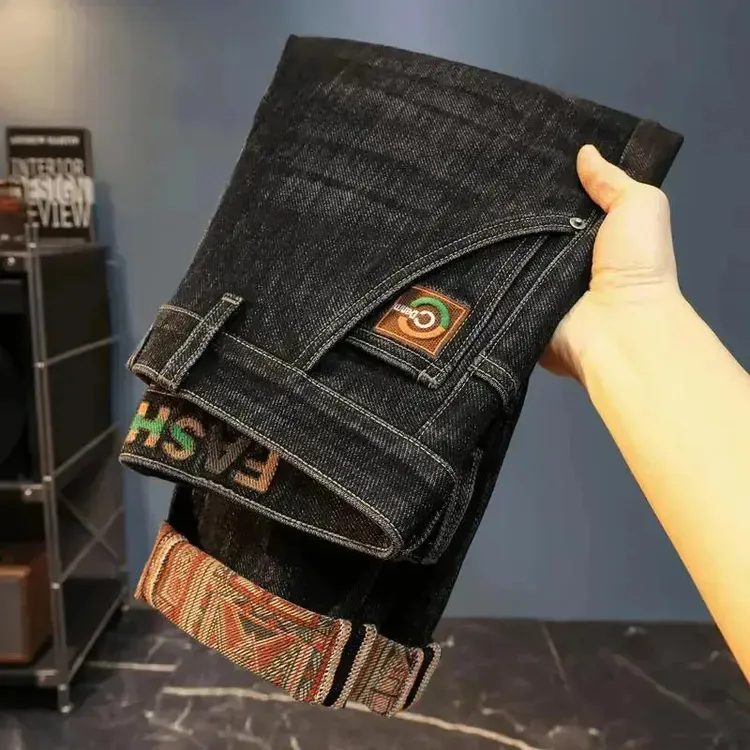 2026男士春夏牛仔裤轻奢欧版小直筒弹力户外装备宽松潮流裤子时尚商品图