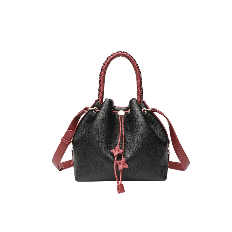 轻奢时尚拼色实用手提斜挎包8256黑色