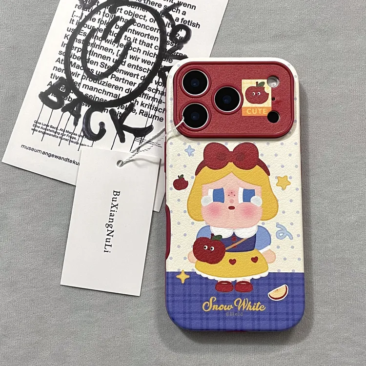可爱红苹果哭包爱丽丝公主适用苹果17pro手机壳iPhone16全包15/14