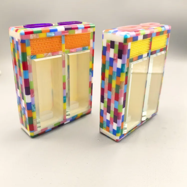 沙俊新款马赛克玻璃面板竹蛉金钟盒。70:91:25