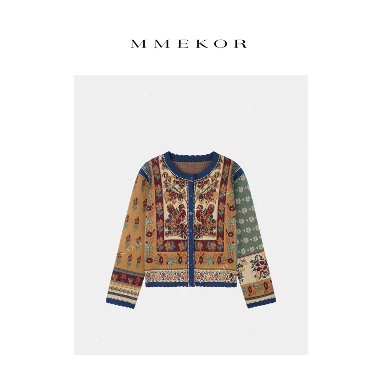 MMEKOR“古着画家”毛衣 2025新款秋款摩登街头时髦上衣 30593