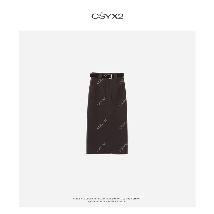 CsyX2-2025A/W 秋冬新品 时尚大口袋半身裙WZ4DS001